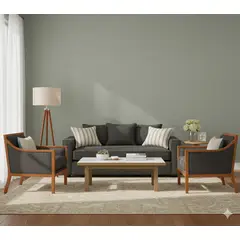 SITIAL HOME - Living 311 Romeo marengo Sofá 3 cuerpos resortes + 2 Sitiales