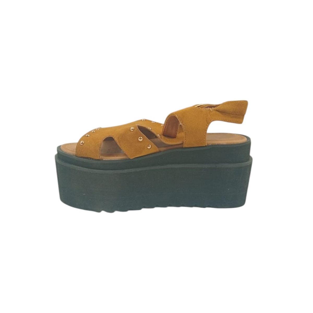 HERIEL - Sandalia Camel Plataforma