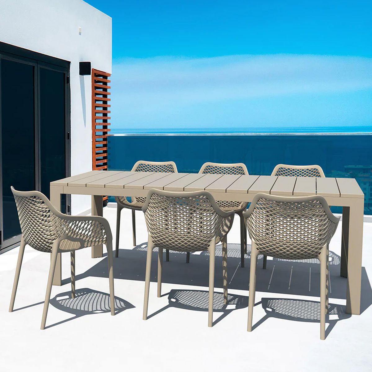 DECO EXTERIOR - 4 Sillas de exterior Air XL color Arena