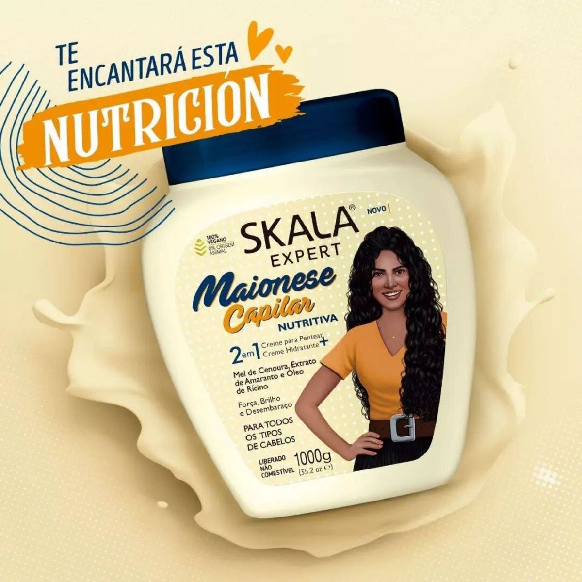 SKALA - MASCARA MAIONESA CAPILAR NUTRITIVA 2EN1 EXPERT SKALA 1000GR