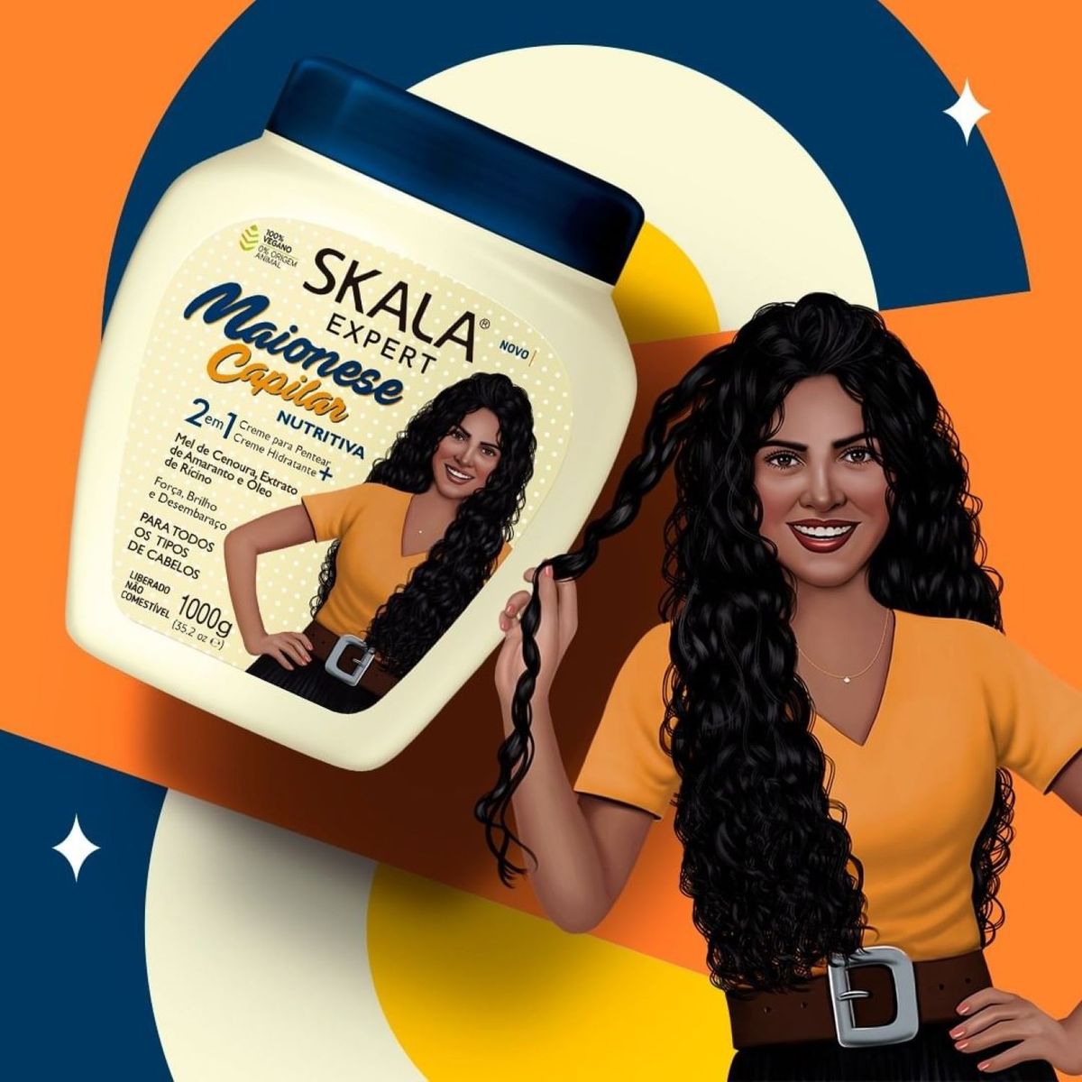 SKALA - MASCARA MAIONESA CAPILAR NUTRITIVA 2EN1 EXPERT SKALA 1000GR
