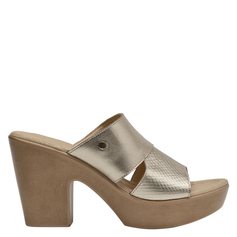 BRUNO ROSSI - Sandalia Mujer Casual Dorado Bruno Rossi