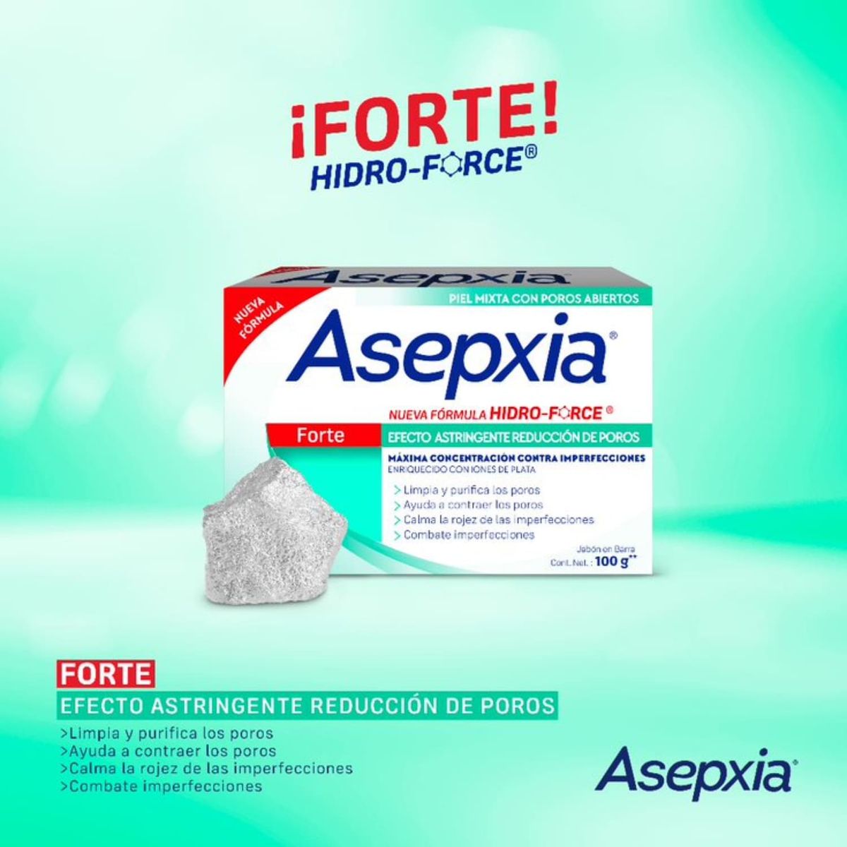 ASEPXIA - ASEPXIA FORTE JABON EN BARRA 100GR