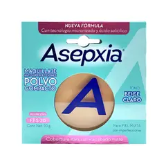 ASEPXIA - MAQUILLAJE POLVO COMPRIMIDO BEIGE CLARO 10GR