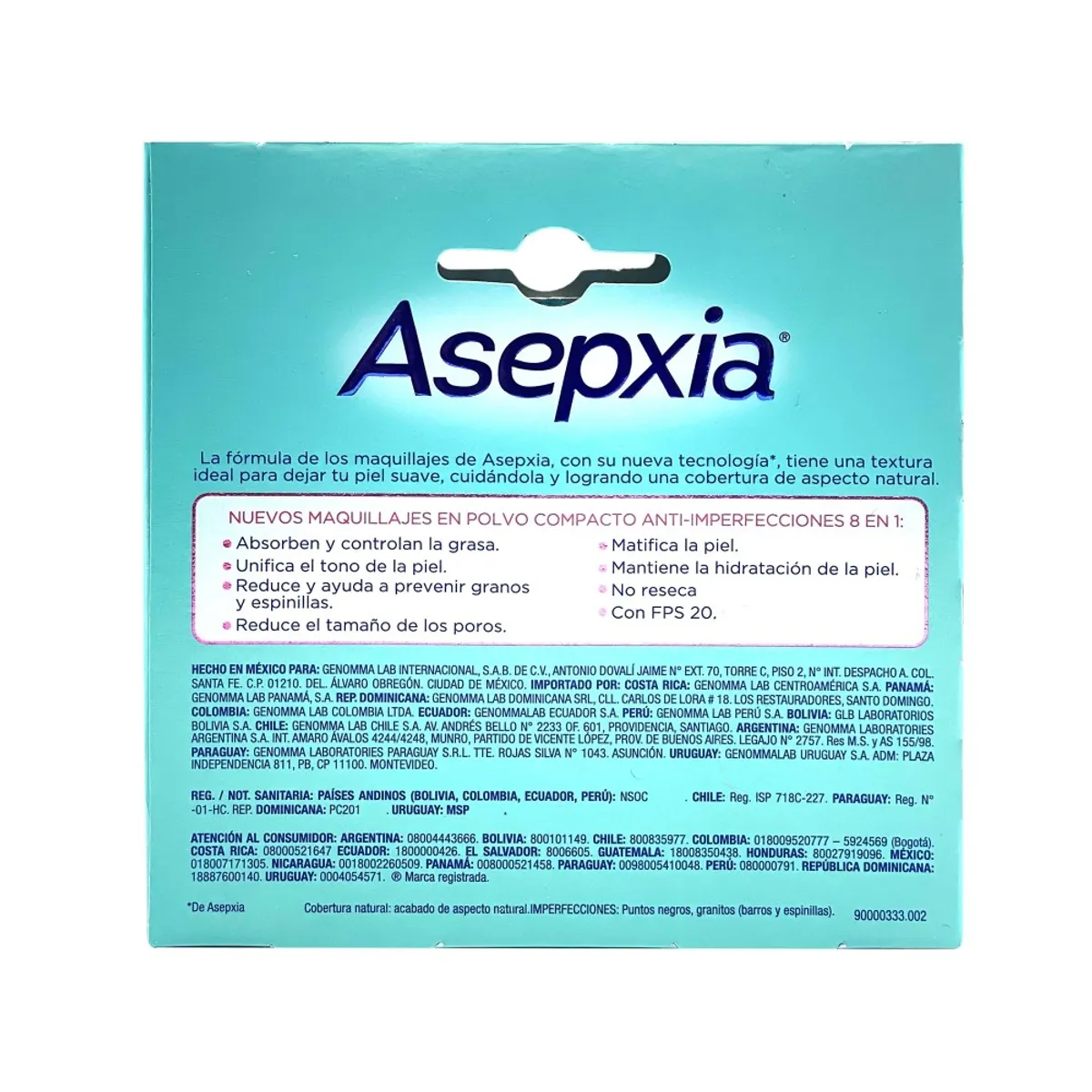 ASEPXIA - ASEPXIA MAQUILLAJE POLVO COMPRIMIDO BEIGE CLARO 10GR