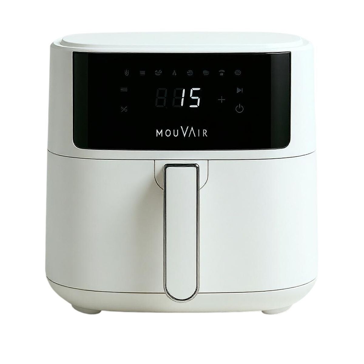 MOUVAIR - Freidora Fry 6L Blanca + Rociador de Aceite + Molde de Silicona