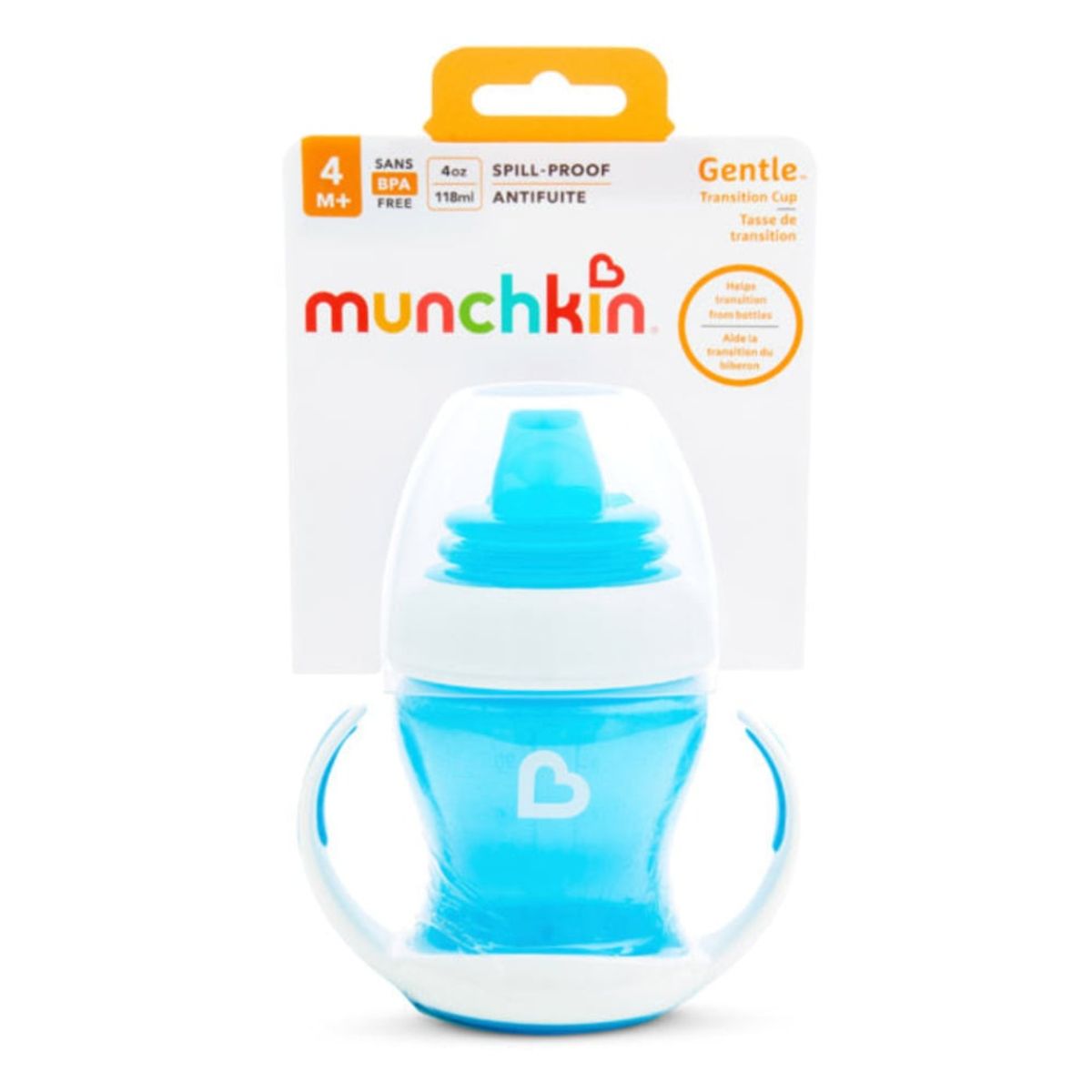 MUNCHKIN - Vaso de Transición Gentle 4m 118ml Azul