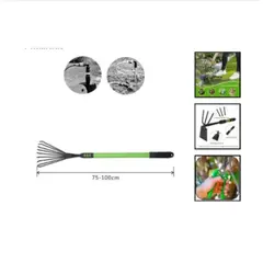 GENERICO - Rastrillo De Jardín Con Mango Telescópico 100Cm