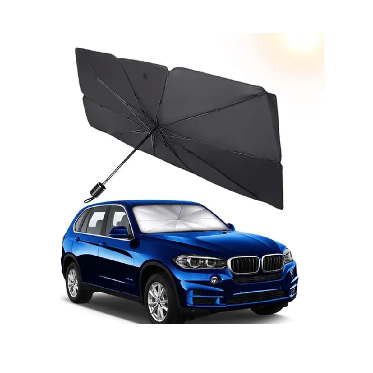 GENERICO - Parasol Plegable En Forma De Paraguas Para Coche