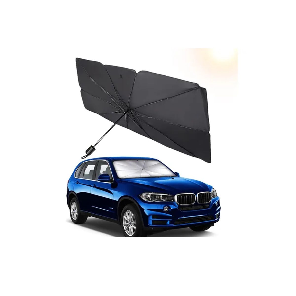 GENERICO - Parasol Plegable En Forma De Paraguas Para Coche