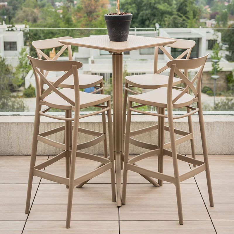 DECO EXTERIOR - Taburete de exterior Cross Bar 65 - Arena