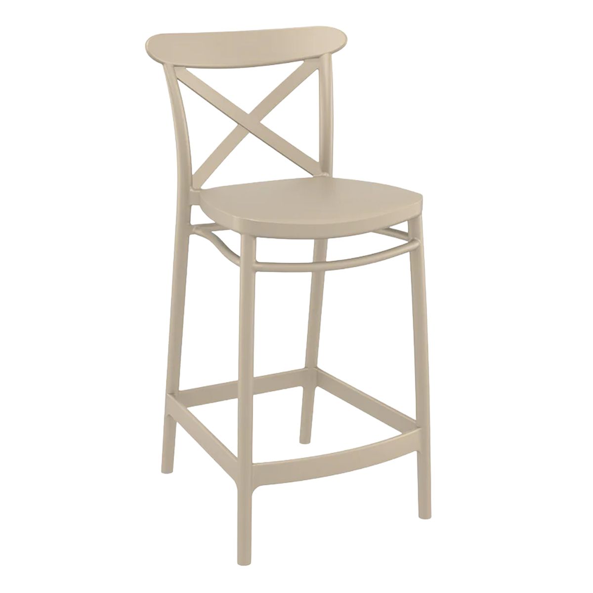 DECO EXTERIOR - 4 Taburetes de exterior Cross Bar 65 - Arena