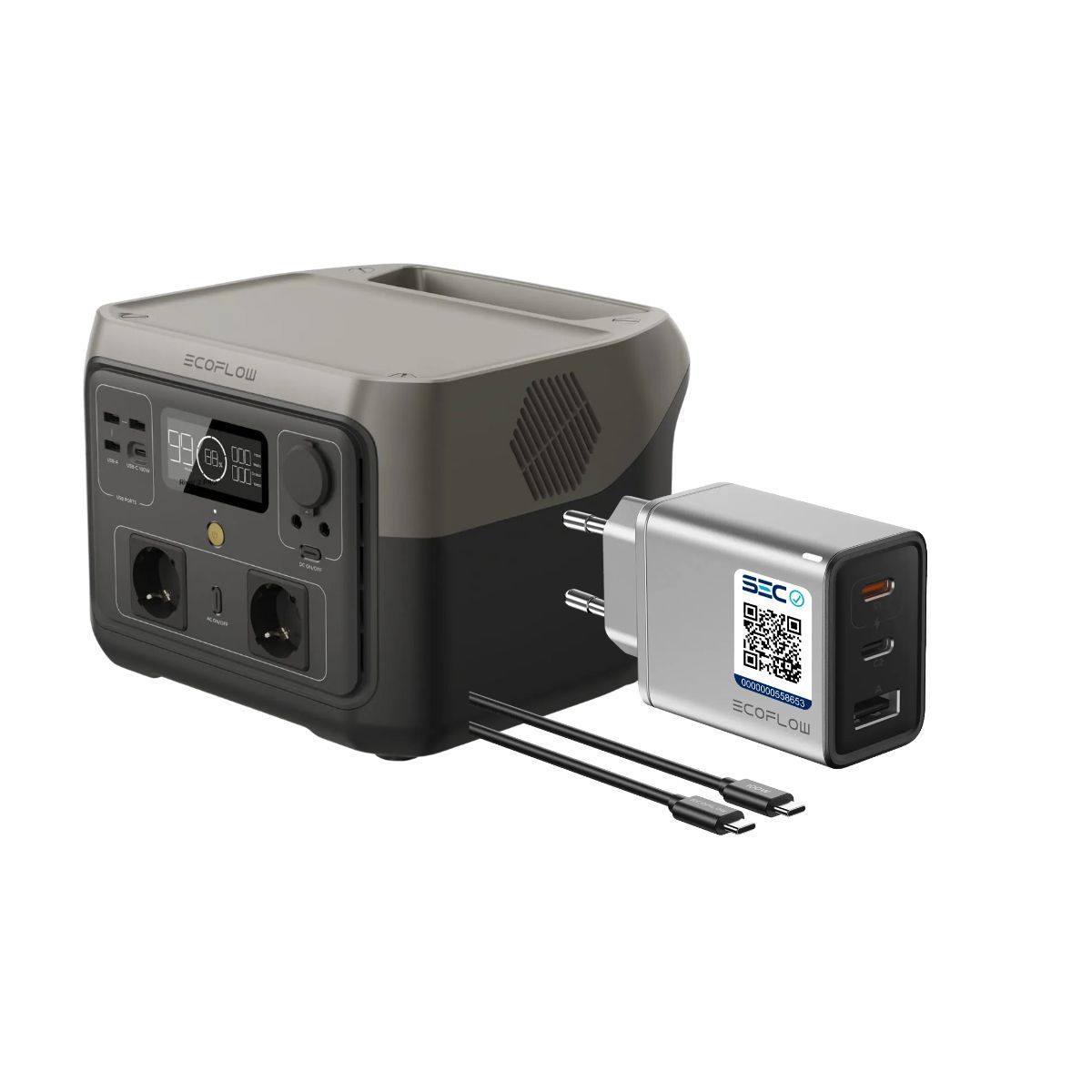 ECOFLOW - Generador EcoFlow River 2 Max + Cargador 65W