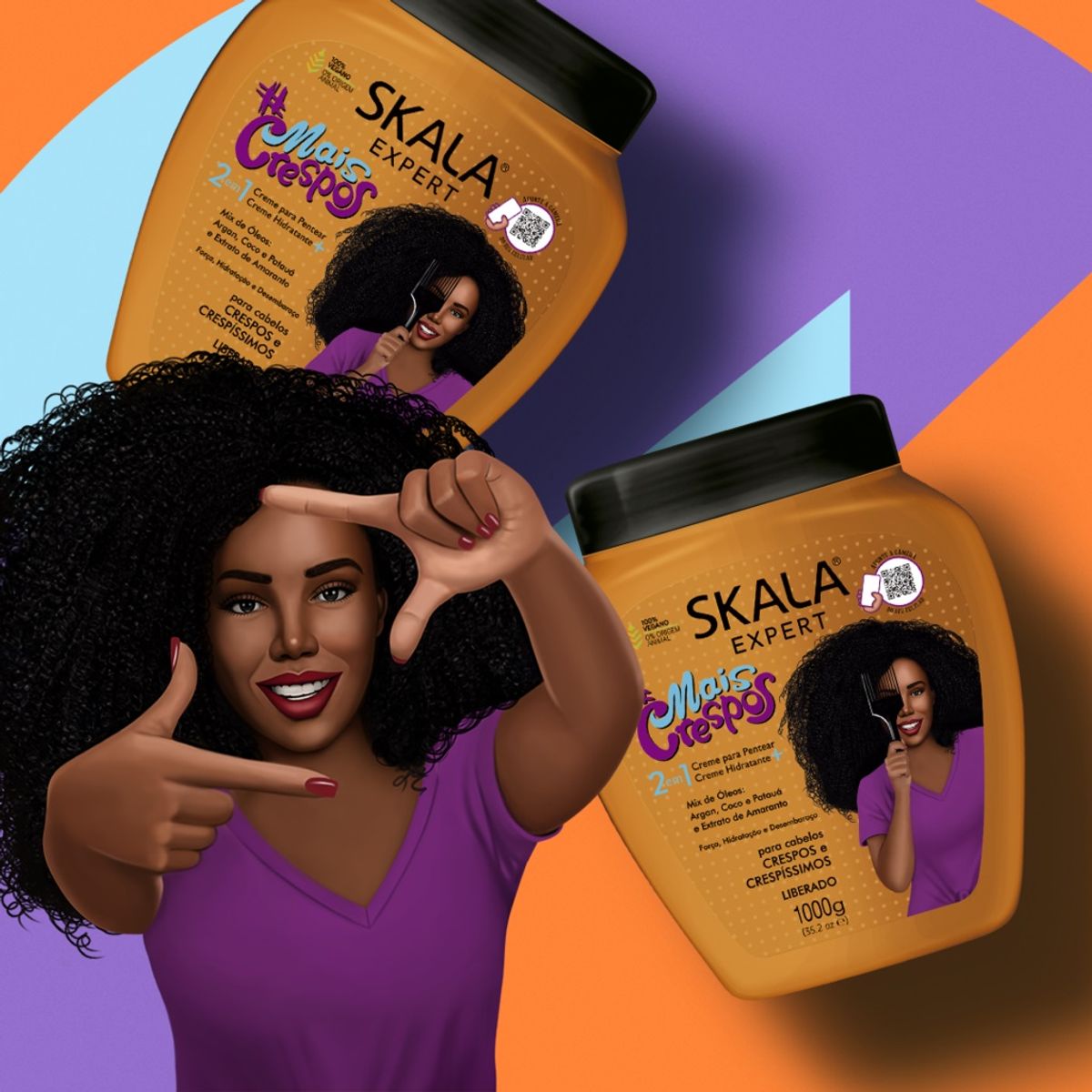 SKALA - MASCARA MAIS CRESPOS 2EN1 1000 GR EXPERT SKALA