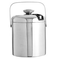 Hielera Acero Inoxidable Con Pinzas 1,3 L