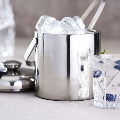 Imagen 2 del producto Hielera Acero Inoxidable Con Pinzas 1,3 L