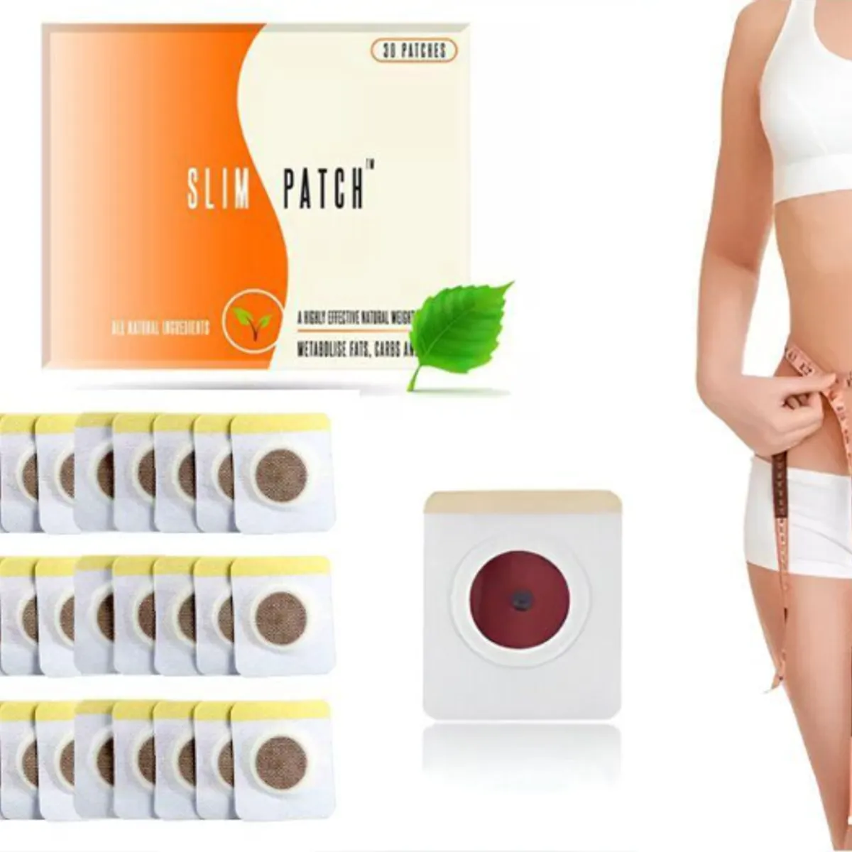 GENERICO - Pack 30 Parches Adelgazante Imán Sin Rebote Slim Patch