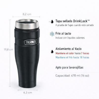 Imagen 2 del producto TERMO MUG 470ML KING NEGRO