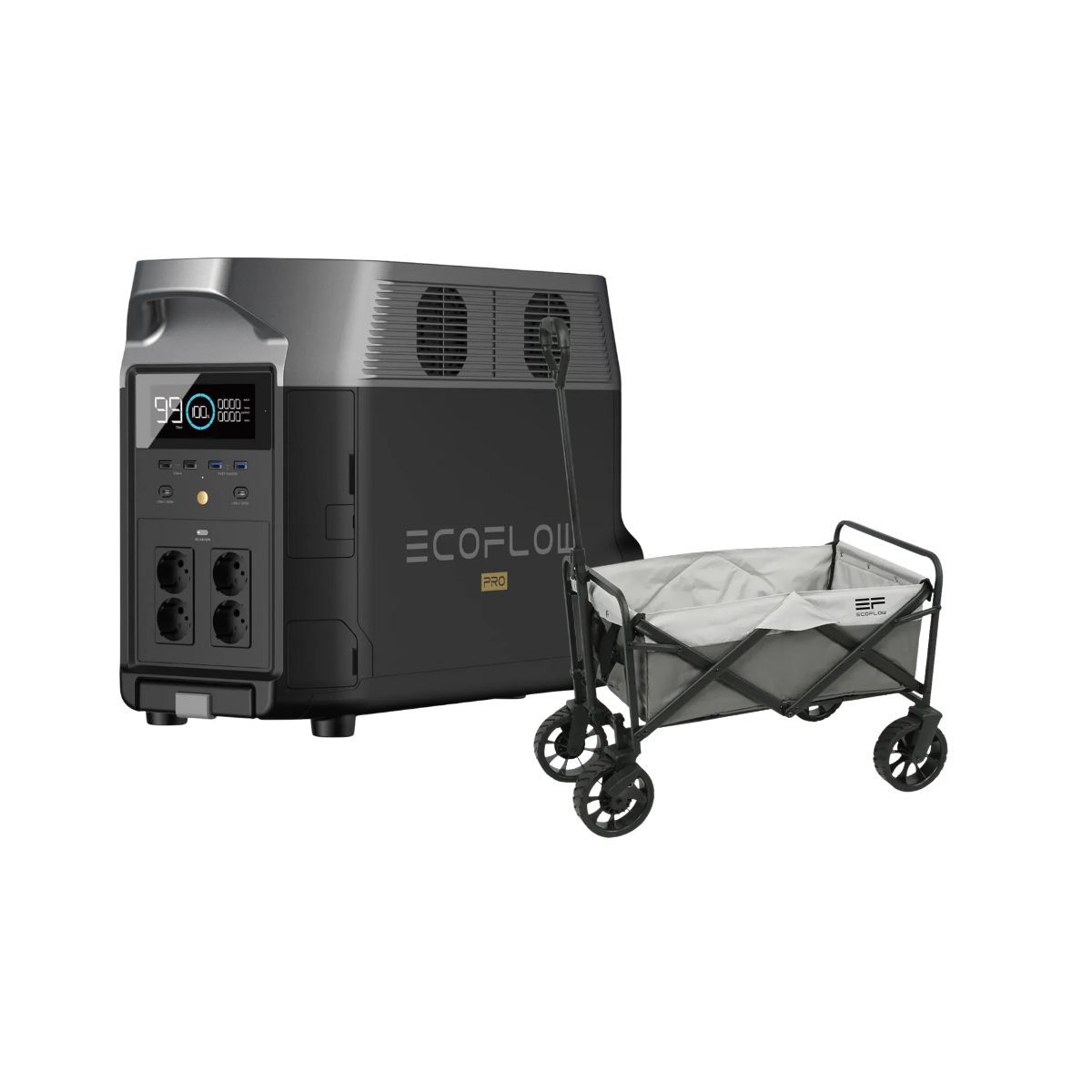 ECOFLOW - Generador EcoFlow Delta Pro + Carro Transporte