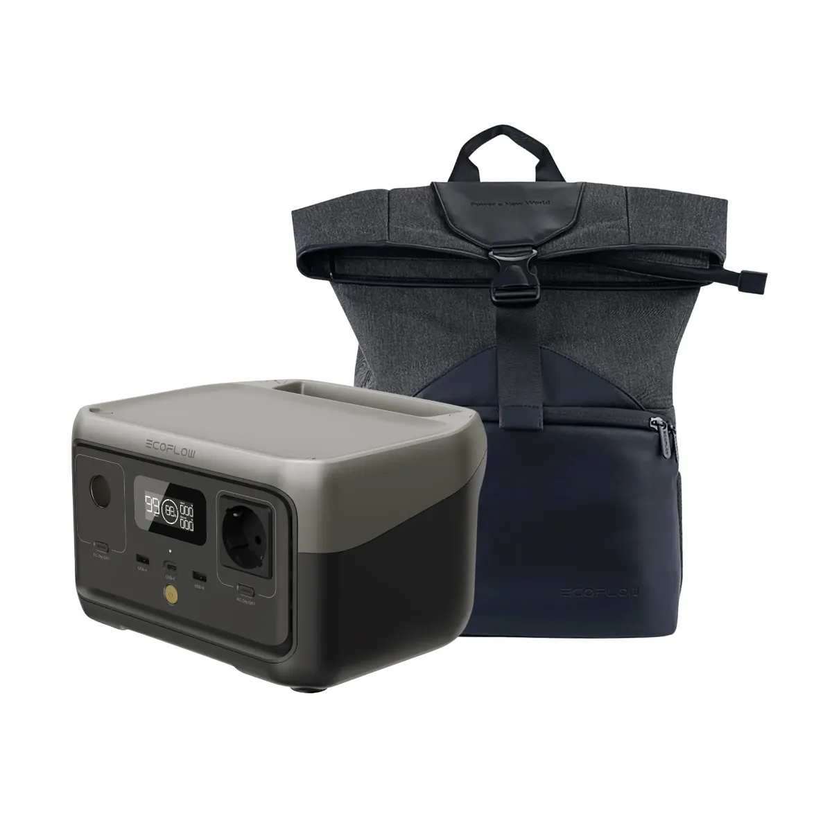 ECOFLOW - EcoFlow Generador River 2  + Mochila River 2