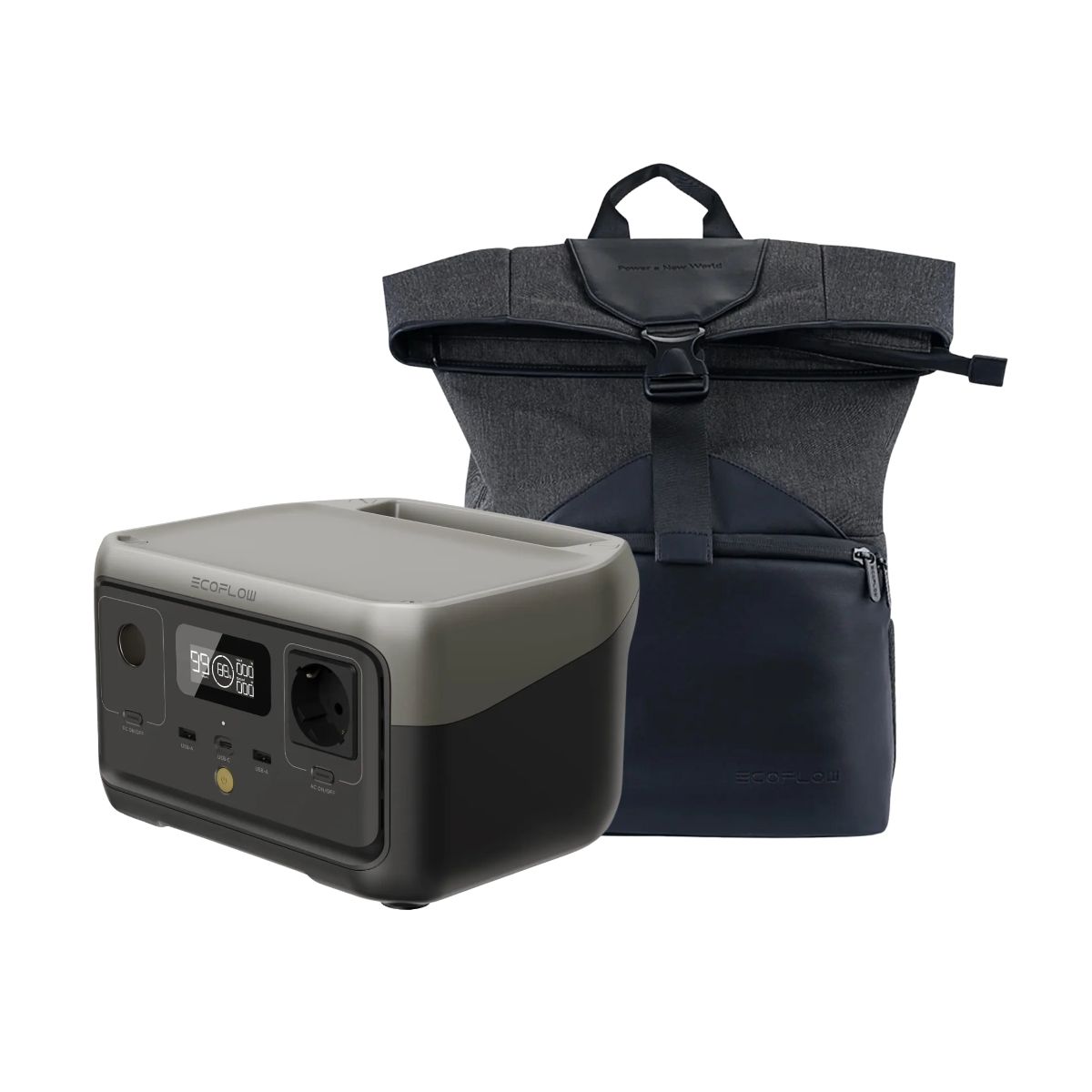 ECOFLOW - EcoFlow Generador River 2  + Mochila River 2