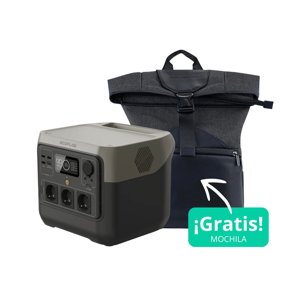ECOFLOW - EcoFlow Generador River 2 Pro + Mochila River 2 Pro