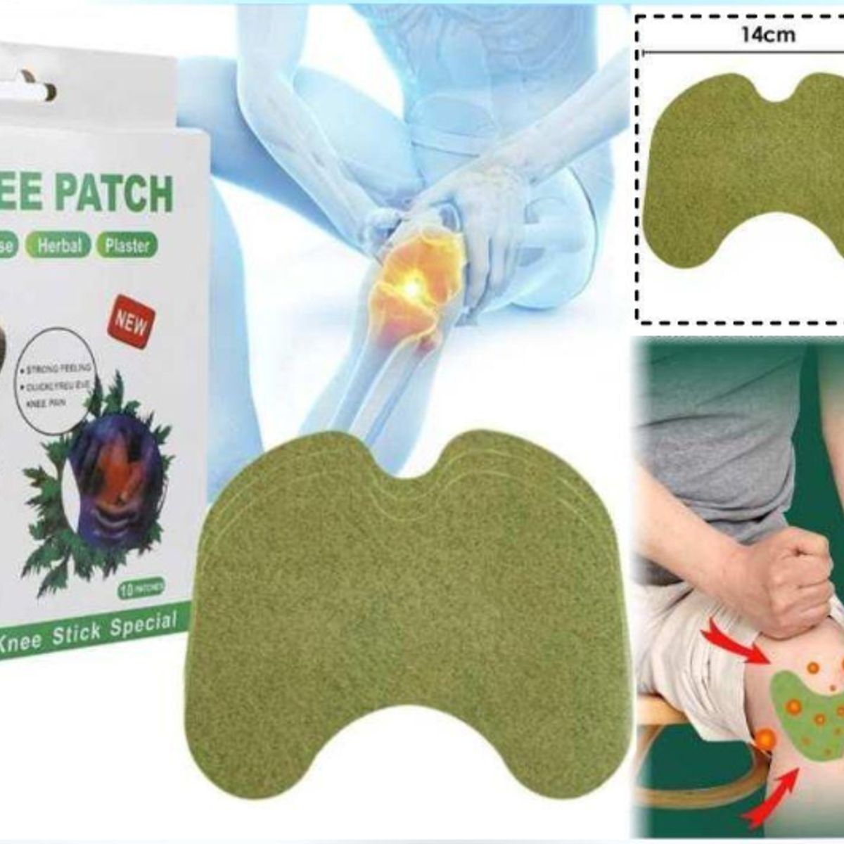 GENERICO - Pack 10 Parches Para Dolor De Rodilla