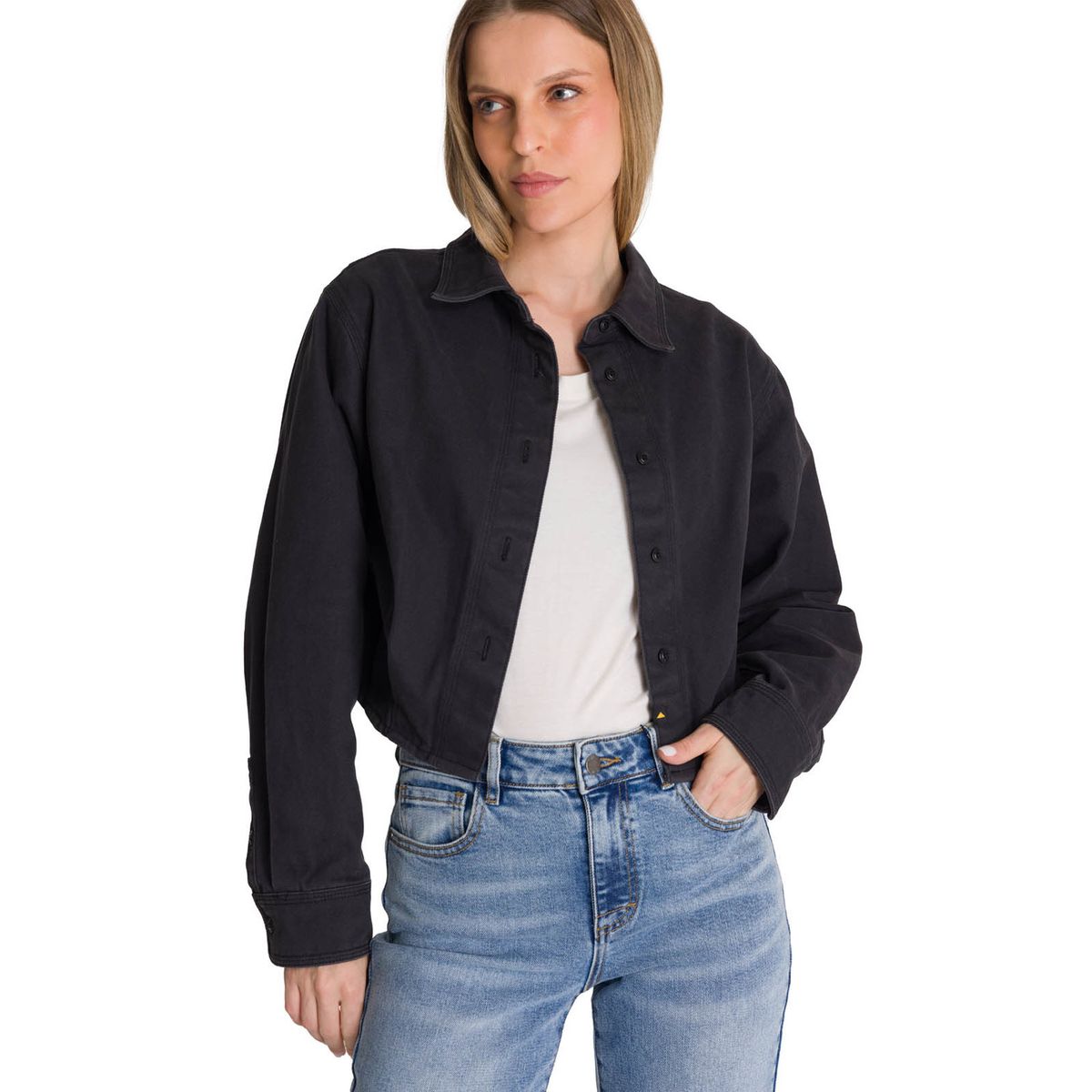 CAT - Chaqueta Twill Mujer Negro CAT