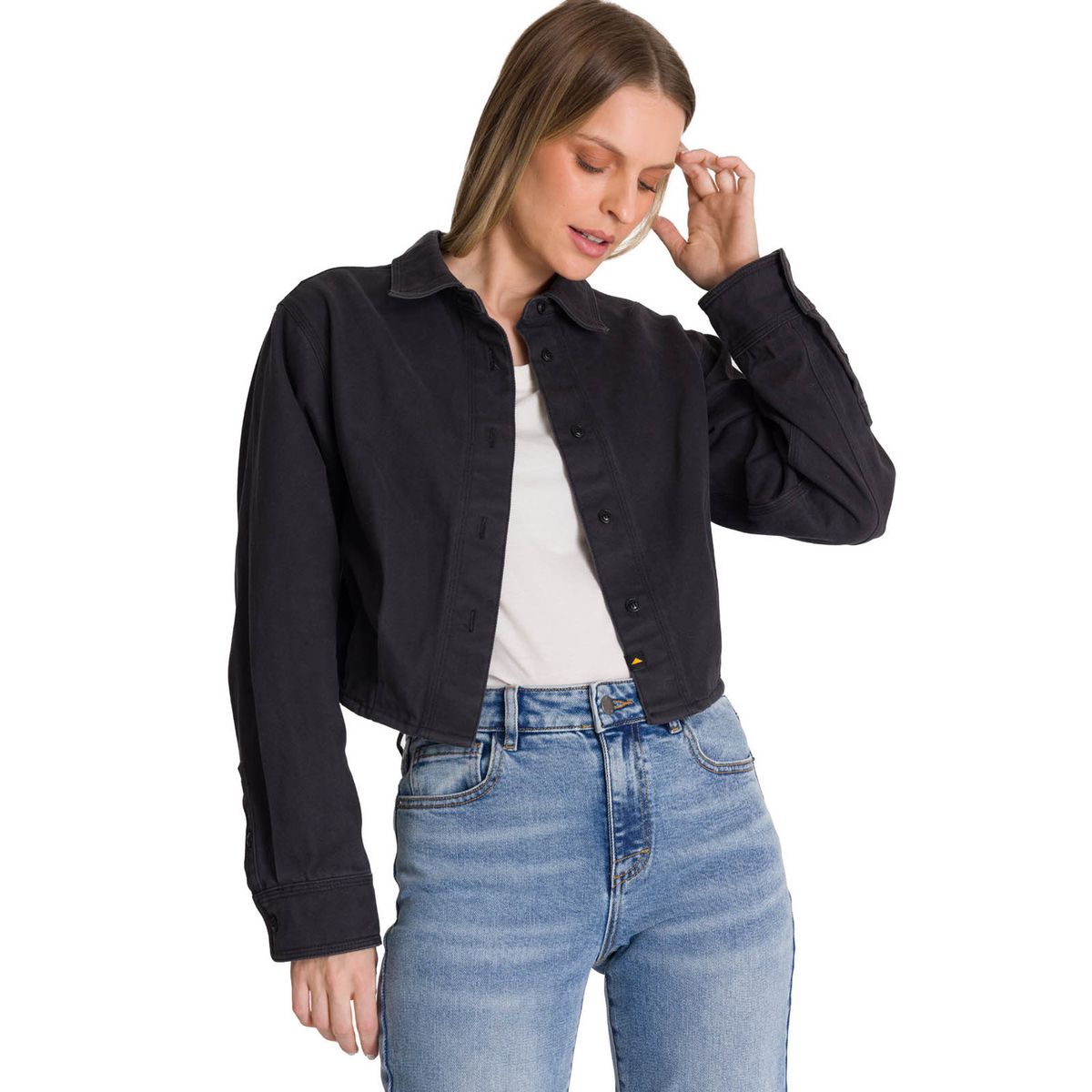 CAT - Chaqueta Twill Mujer Negro CAT