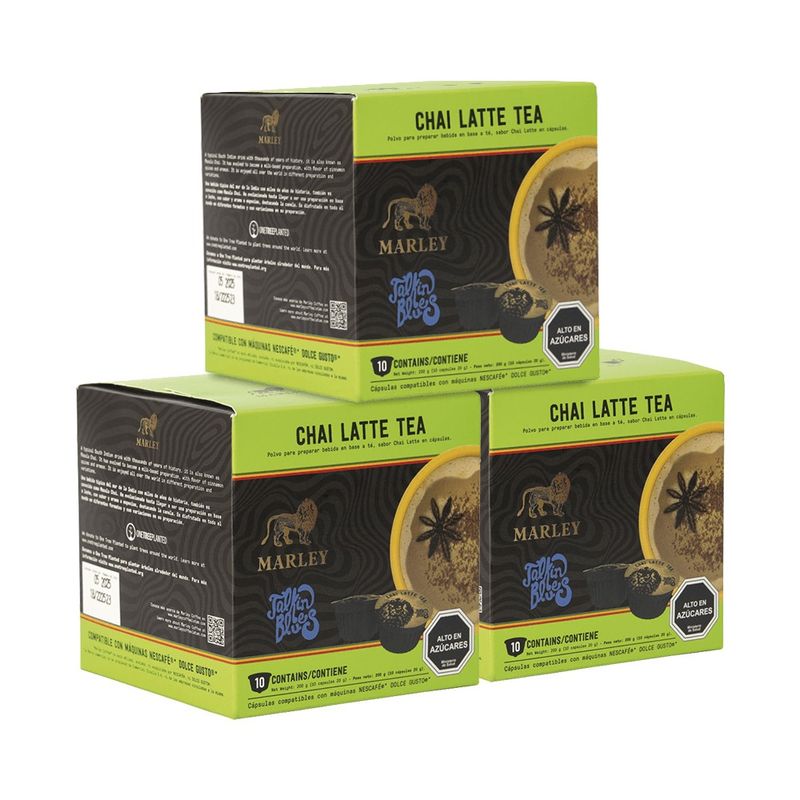 MARLEY COFFEE - Cápsulas Talkin Blues Chai Latte Tea Marley Coffee X3 Cajas