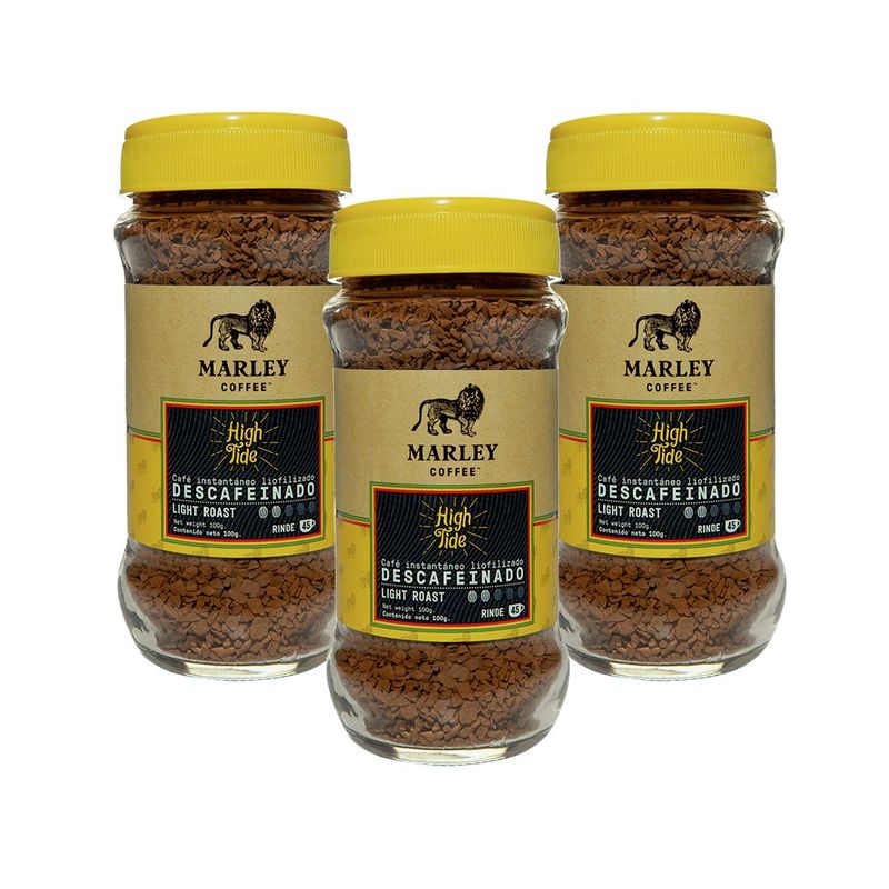 MARLEY COFFEE - Pack X3 Café Liofilizado Descafeinado High Tide