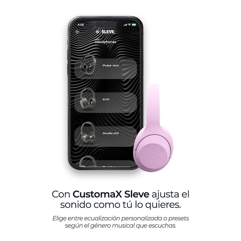 SLEVE Audífonos Inalámbricos Bluetooth Sleve One 2Gen Violet Glow