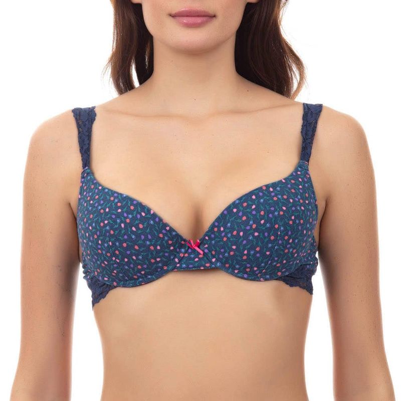 LADY GENNY - Sostén Push-Up De Algodón Estampado