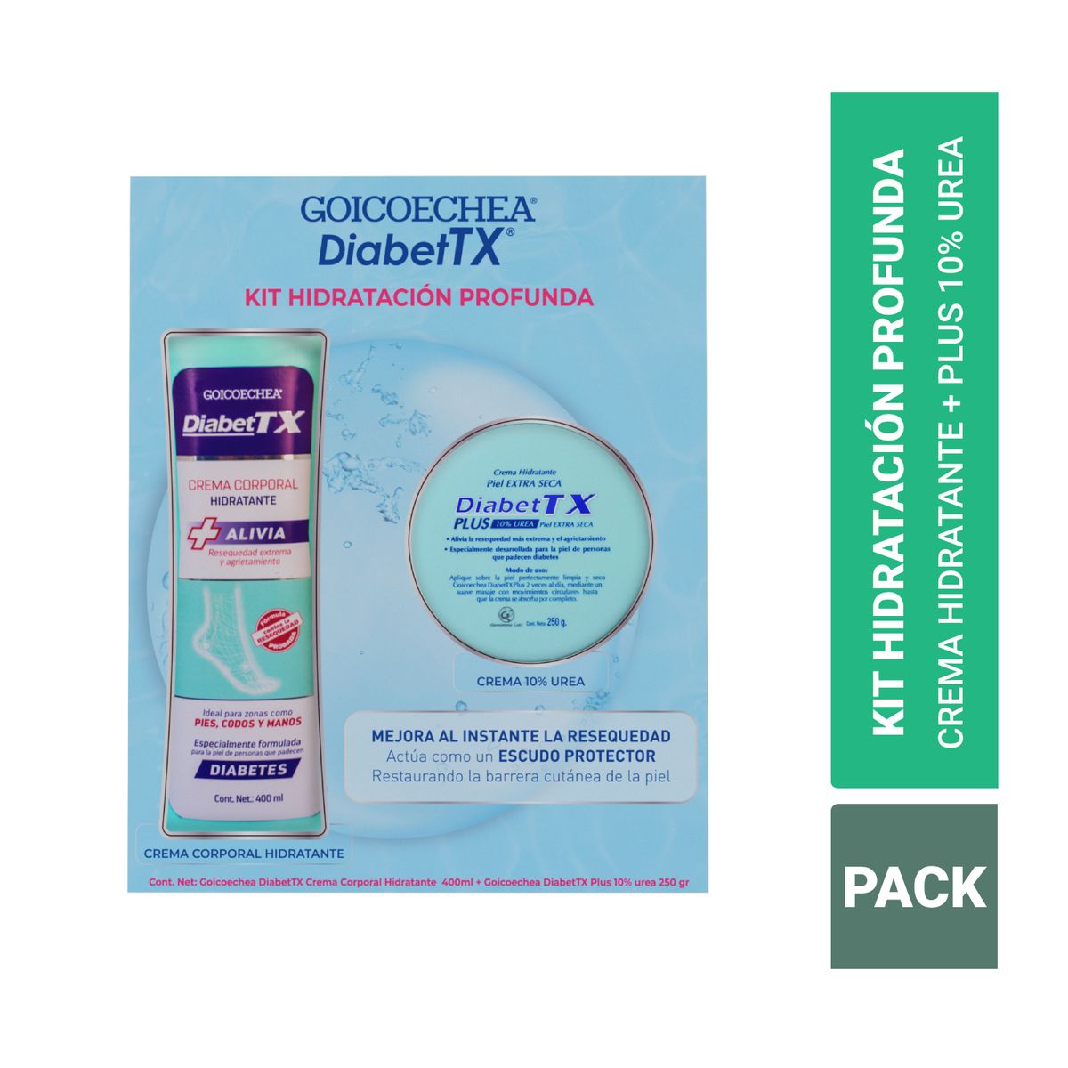 GOICOECHEA - GOICOECHEA DIABET TX PACK CREMA CORPORAL HIDRATANTE 400ML + CREMA UREA PLUS 10% 250GR