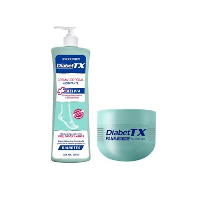 Imagen 2 del producto DIABET TX PACK CREMA CORPORAL HIDRATANTE 400ML + CREMA UREA PLUS 10% 250GR