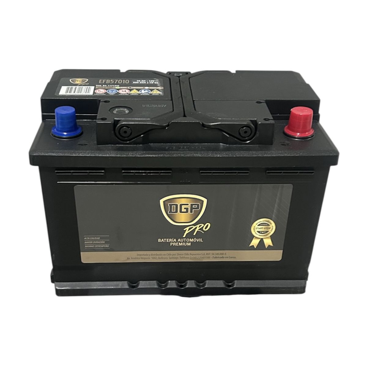 DGP PRO - Batería de Auto Star Stop EFB 70 Ah Positivo Derecho 650 CCA