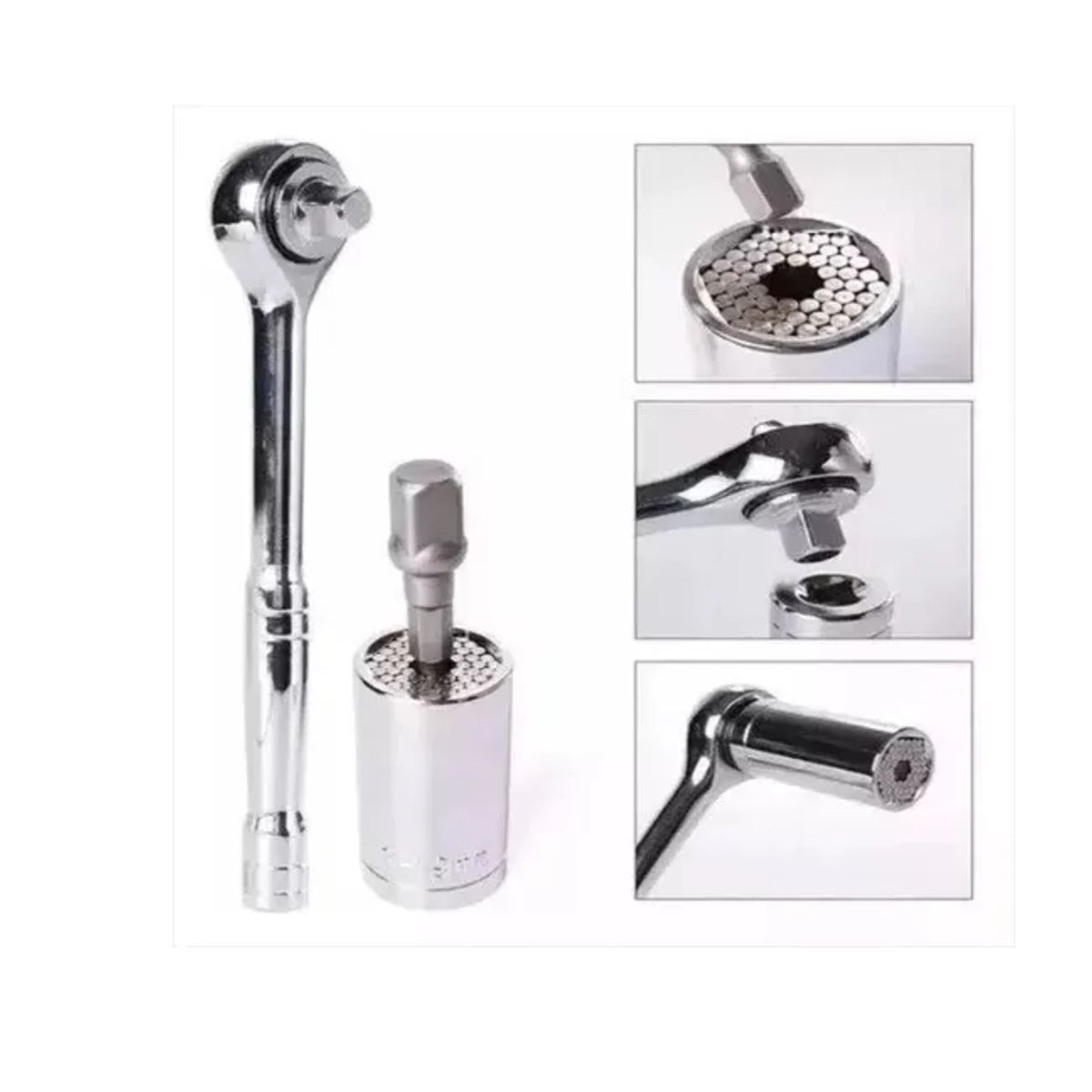 GENERICO - Rachet Universal Chicharra 7-19mm 50mm Trinquete 3 Piezas