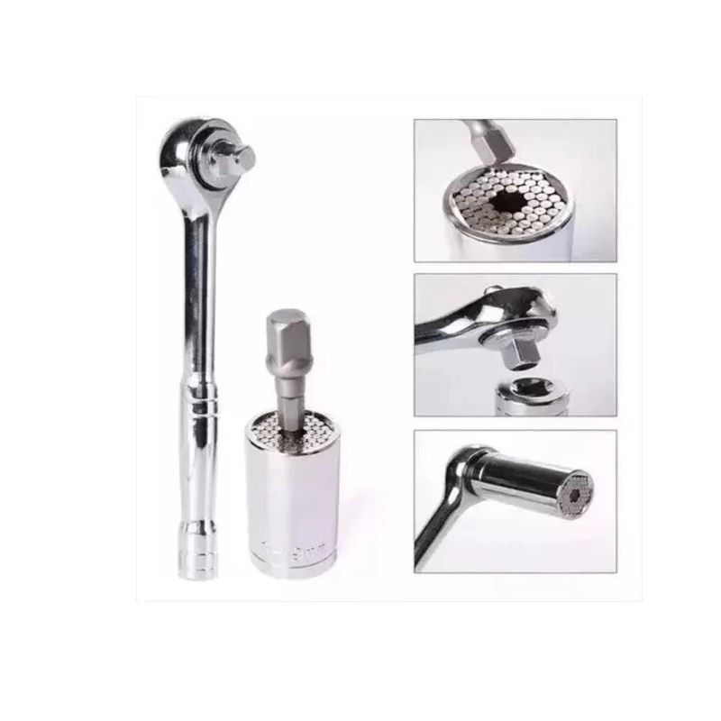 GENERICO - Rachet Universal Chicharra 7-19mm 50mm Trinquete 3 Piezas