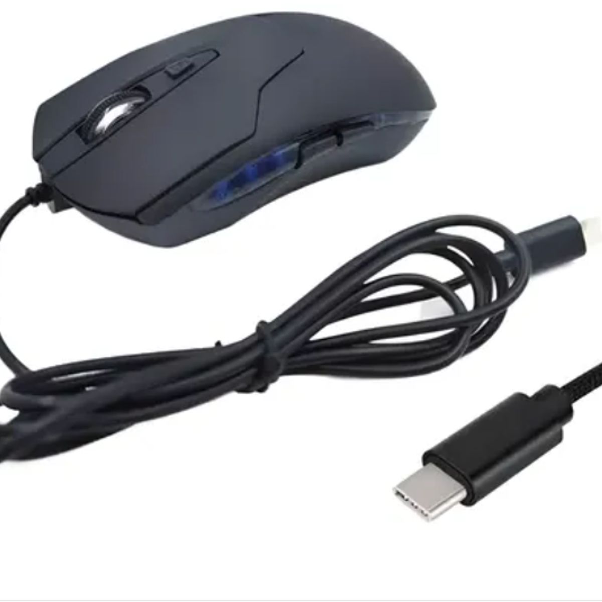 DM - Mouse Ratón Óptico Con Cable Tipo-c Notebook