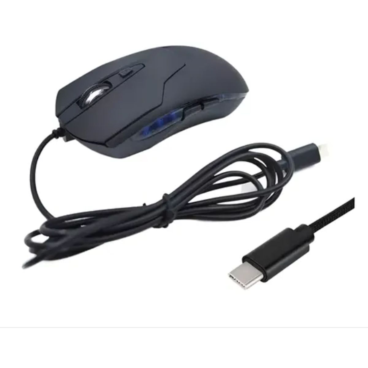 DM - Mouse Ratón Óptico Con Cable Tipo-c Notebook