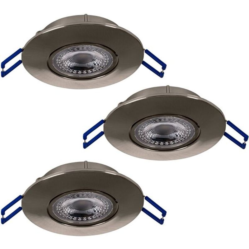 EGLO - Foco embutido Zujar SET 3X3W diam 9 cm Led Acrilico Cód.75765