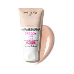 BYPHASSE - Crema Facial Antiedad Con Color Medium Spf 50+ 50Ml