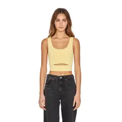 JACINTA TIENDA - Croptop Cut Out amarillo