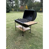 Parrilla Asado A Carbon Con Tapa Y Mesa 90x60 Santa Parrilla