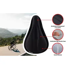GENERICO - Cubre Sillín Asiento Gel Bicicleta Acolchado Universal