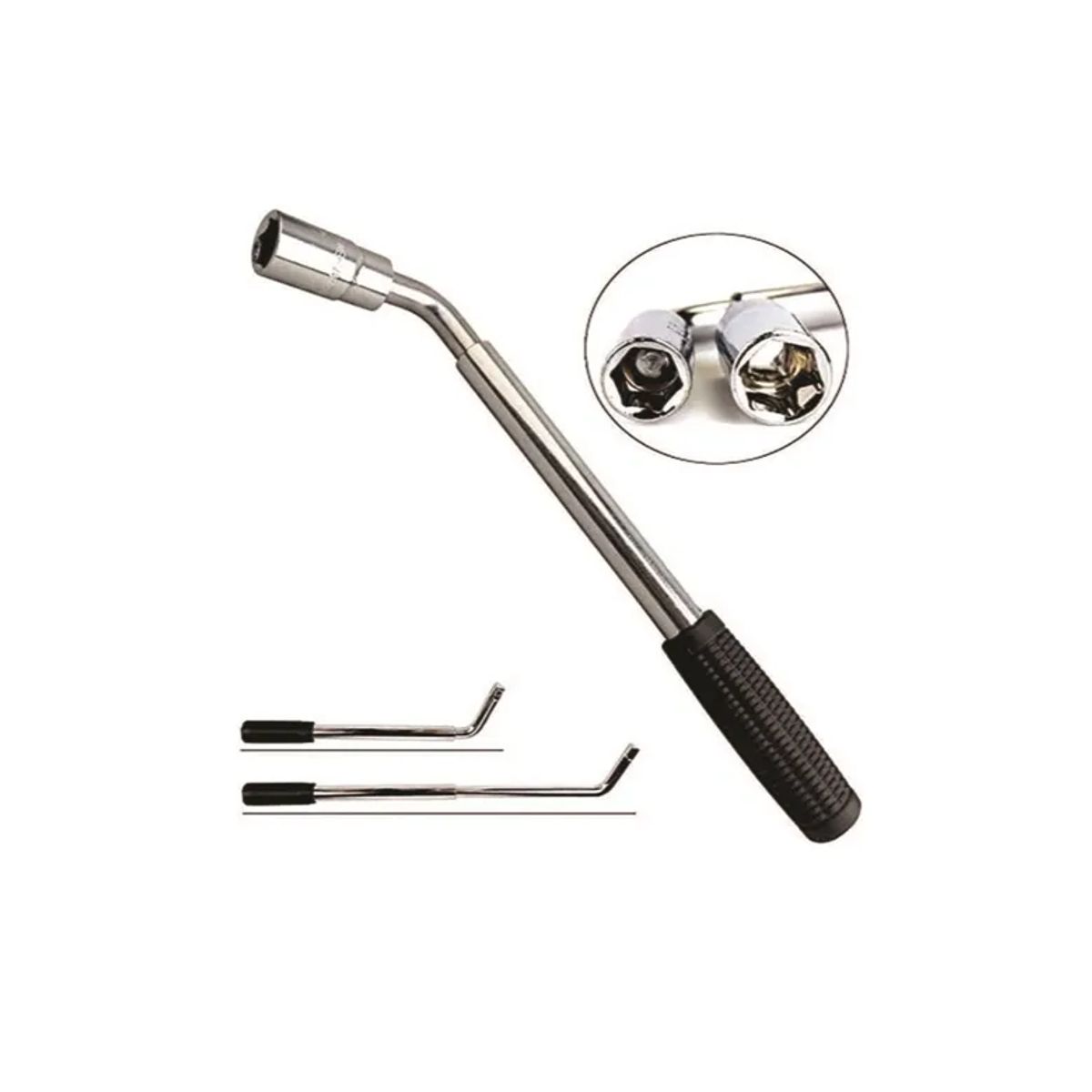GENERICO - Barrote Fuerza Tipo L 12 Llave Extensible De Fuerza Ruedas