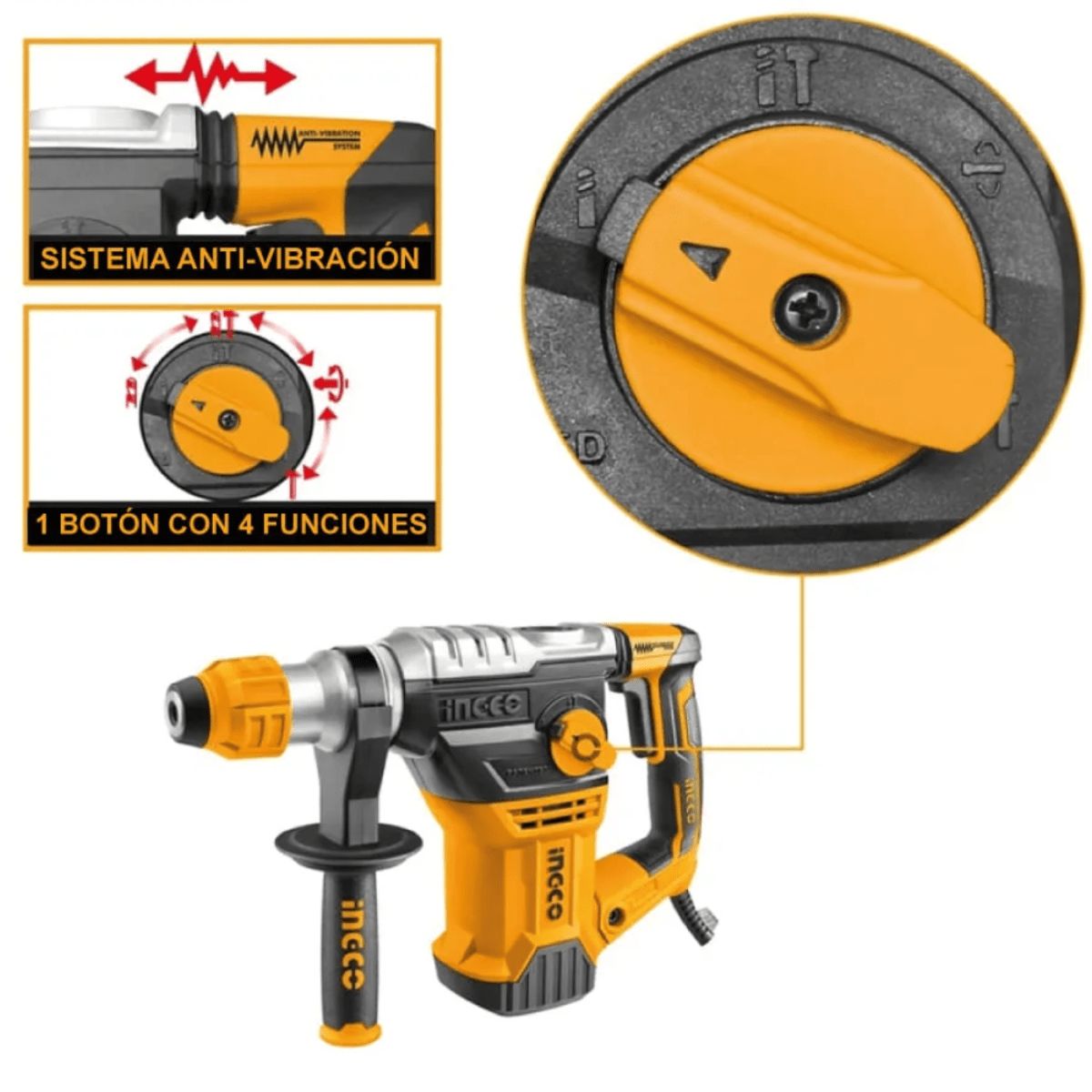 INGCO - ROTOMARTILLO ELECTRICO PLUS IND 1500W/5.5J