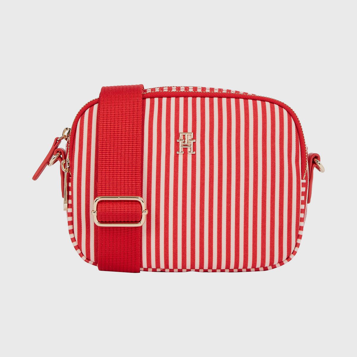 TOMMY HILFIGER - Bandolera Poppy Summer A Rayas Rojo Tommy Hilfiger