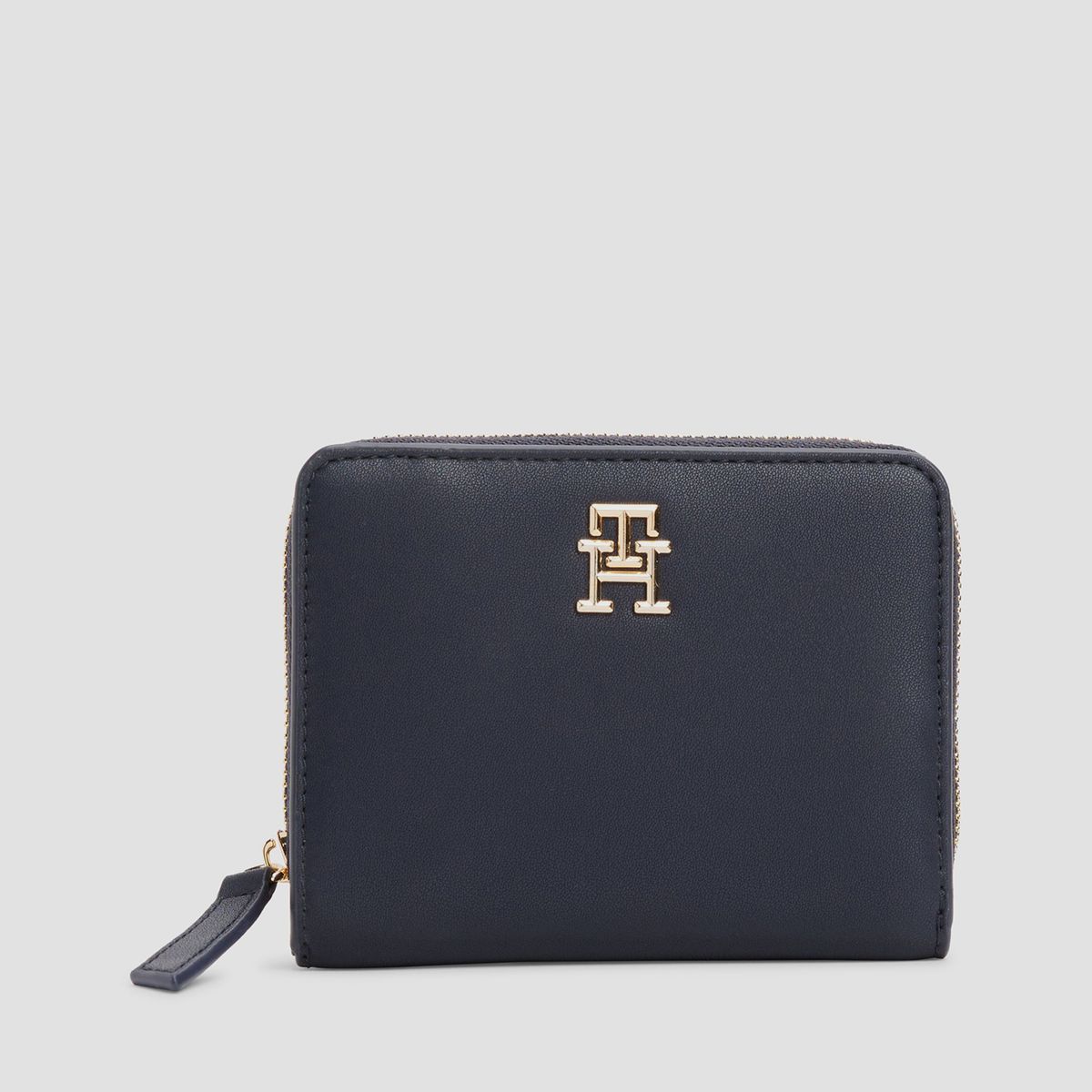 TOMMY HILFIGER - Billetera Con Cierre Y Logo Monogram Azul Tommy Hilfiger