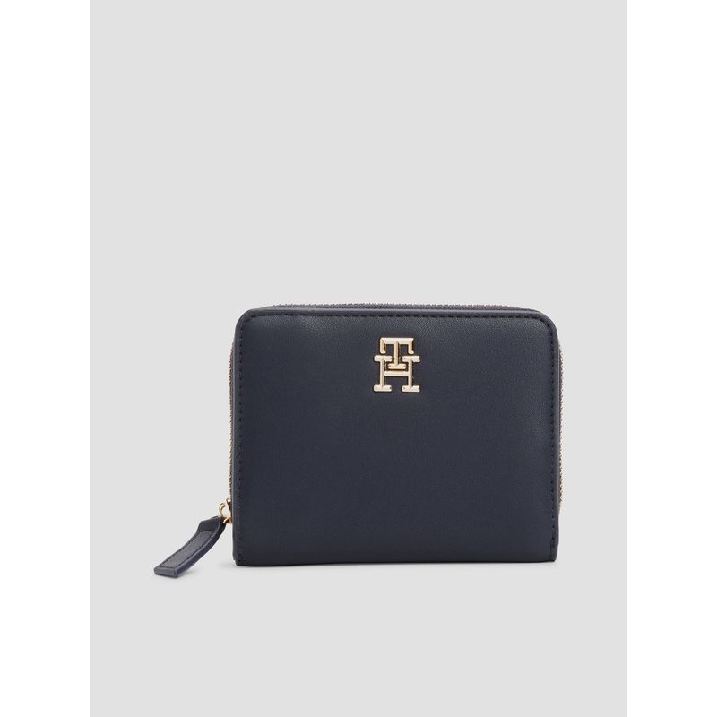 TOMMY HILFIGER - Billetera Con Cierre Y Logo Monogram Azul Tommy Hilfiger
